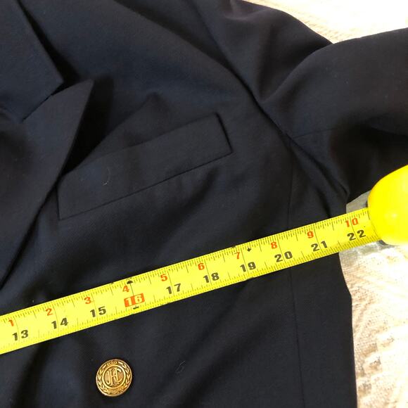 VTG JH Collectibles Wool Blazer Navy Double Breasted 12 M/L Union USA Preppy - Picture 12 of 14